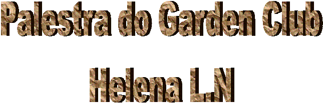 Palestra do Garden Club
Helena L.N
